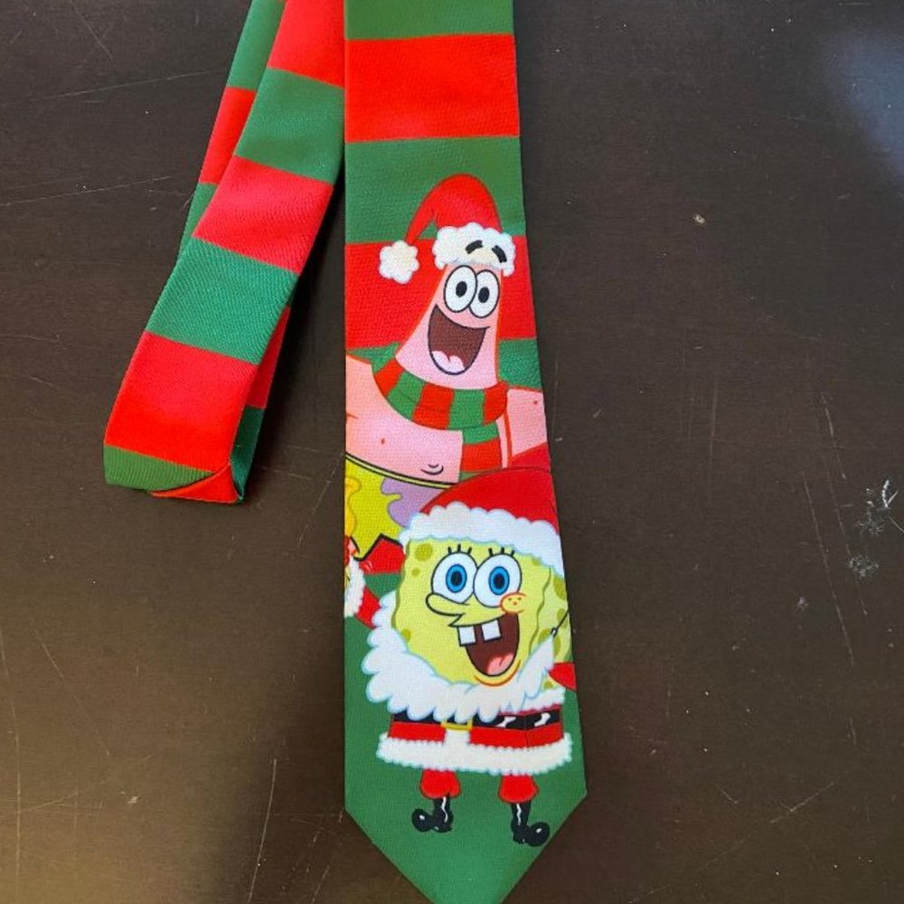 SPONGEBOB & PATRICK Christmas - Holiday party MEN’S NECK TIE Opposuits